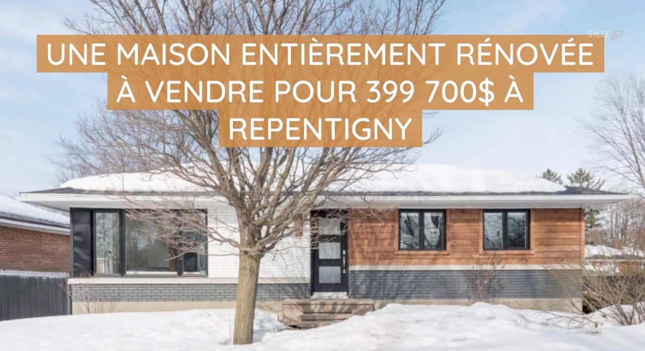 Une maison entièrement rénovée à vendre pour 399 700$ à Repentigny