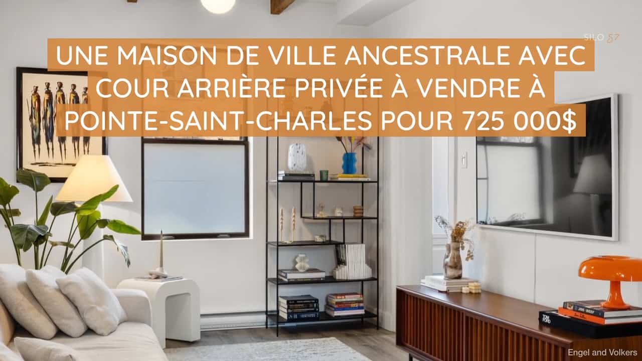 Une maison de ville ancestrale avec cour arrière privée à vendre à Pointe-Saint-Charles pour 725 000$
