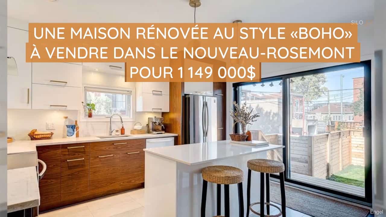 Une maison rénovée au style «boho» à vendre dans le Nouveaux-Rosemont pour 1 149 000$