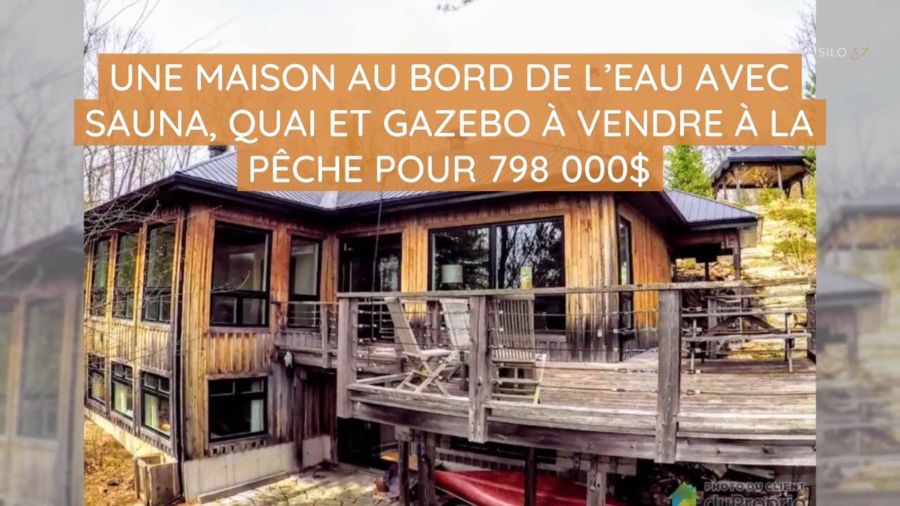 Une maison au bord de l'eau avec sauna, quai et gazebo à vendre à la Pêche pour 798 000$
