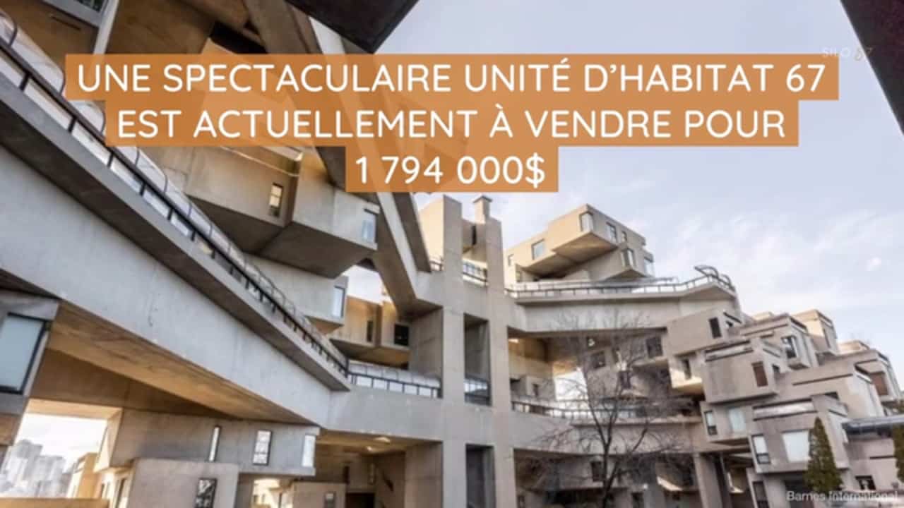 Une spectaculaire unité d'Habitat 67 est actuellement à vendre pour 1 925 000$