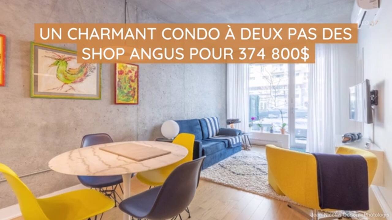 Un charmant condo à deux pas des Shop Angus pour 374 800$