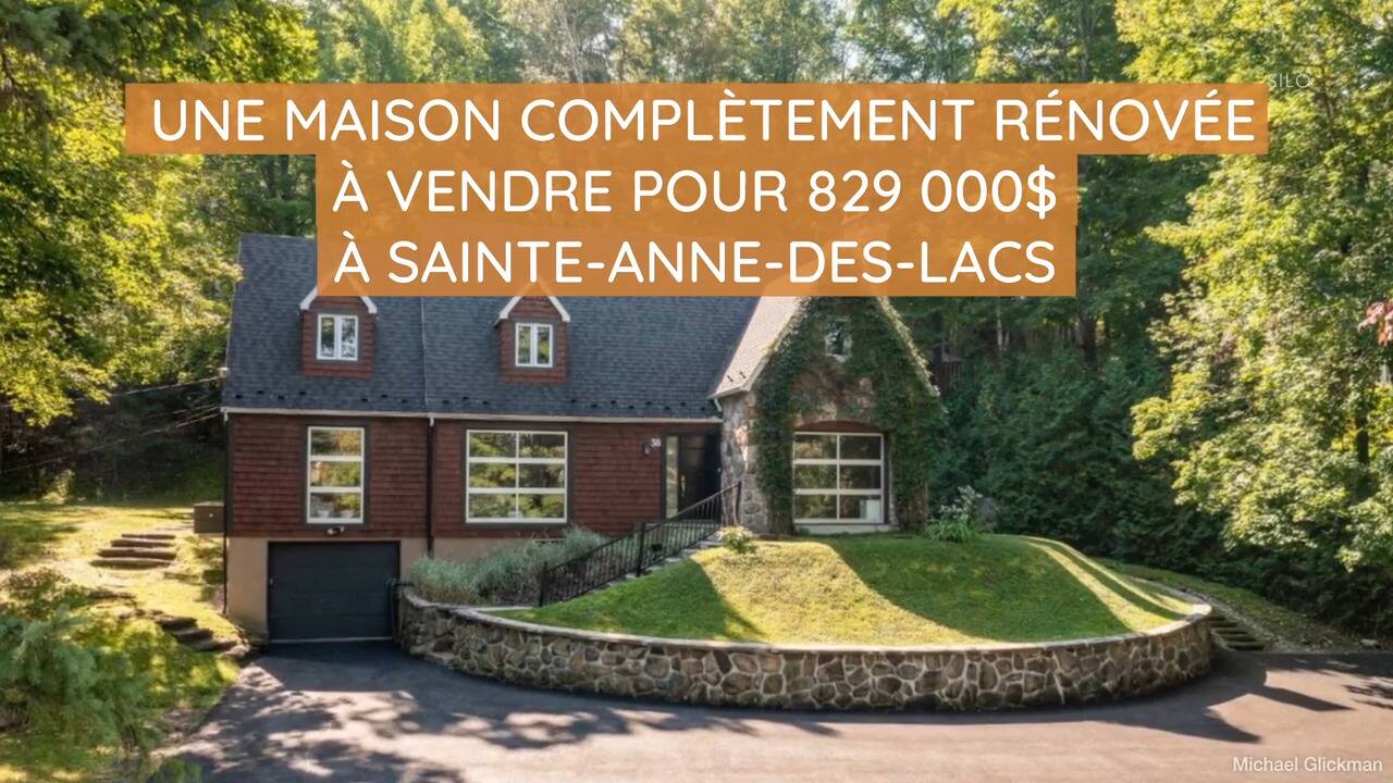 Une maison complètement rénovée à vendre pour 829 000$ à Sainte-Anne-des-Lacs