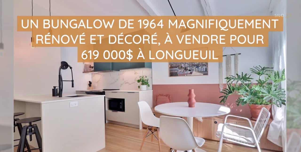 Un bungalow de 1964 magnifiquement rénové et décoré à vendre pour 619 000$ à Longueuil