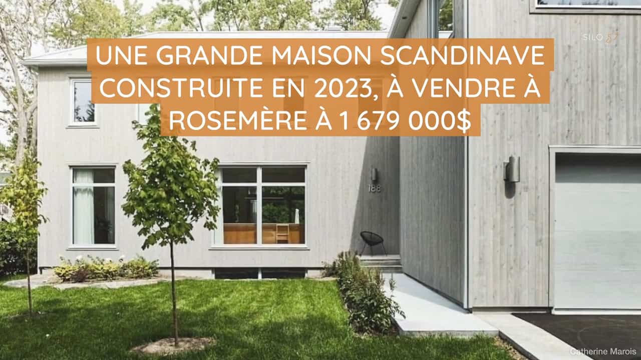 Une grande maison scandinave construite en 2023, à vendre à Rosemère à 1 679 000$