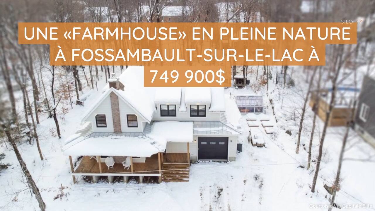 Une  «farmhouse» en pleine nature à Fossambault-sur-le-Lac à vendre 749 900$