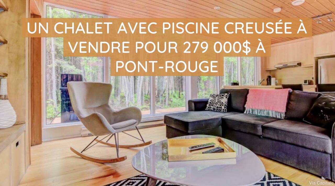 Un chalet avec piscine creusée à vendre pour 279 000$ à Pont-Rouge
