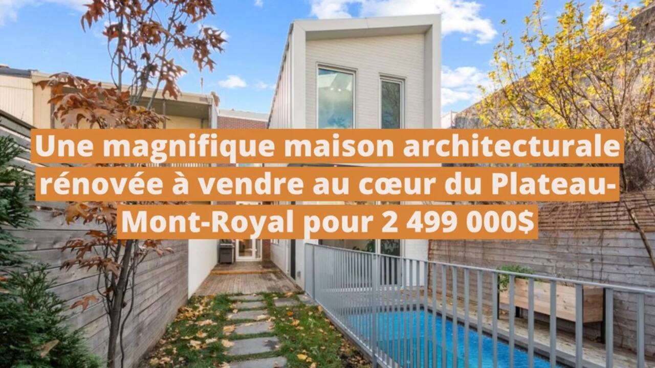Une magnifique maison architecturale rénovée avec puits de lumière à vendre au cœur du Plateau-Mont-Royal pour 2 499 000$