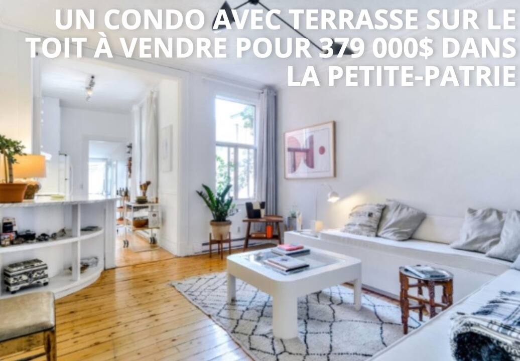 Un condo avec terrasse sur le toit à vendre pour 379 000$ dans la Petite-Patrie