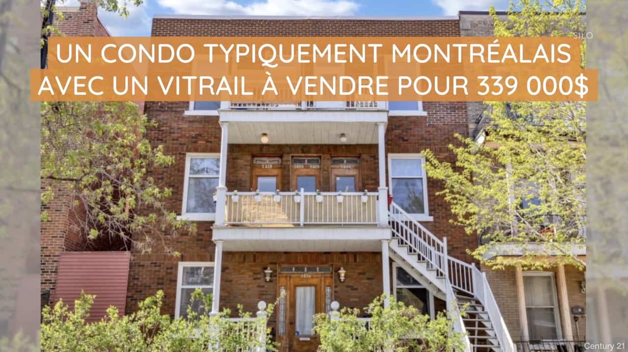 Un condo typiquement Montréalais avec un vitrail à vendre pour 339 000$