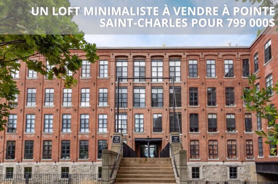 Un loft minimaliste à vendre à Pointe Saint-Charles pour 799 000$