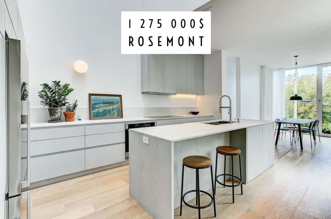Un condo sur d'architecte sur deux étages à vendre dans Rosemont pour 1 275 000$