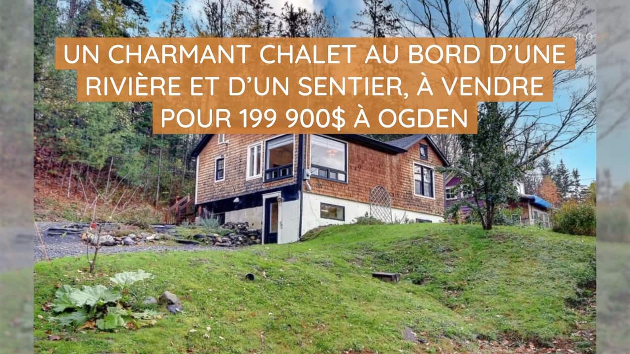Un charmant chalet au bord d'une rivière et d'un sentier, à vendre pour 199 900$ à Ogden