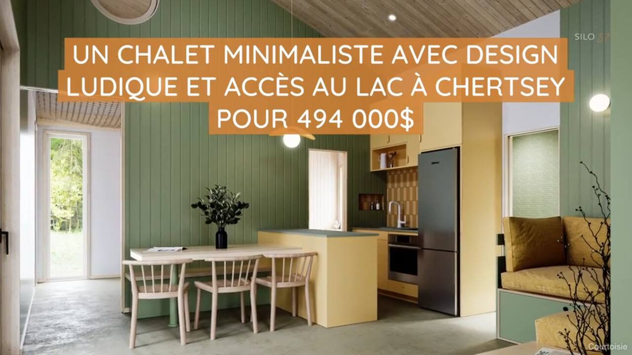 Un chalet minimaliste avec design Ludique et accès au Lac à Chertsey pour 494 000$