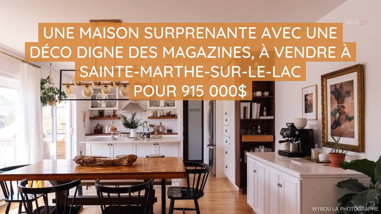 Une maison surprenante avec une déco digne des magazines, à vendre à Sainte-Marthe-sur-le-Lac pour 915 000$ 