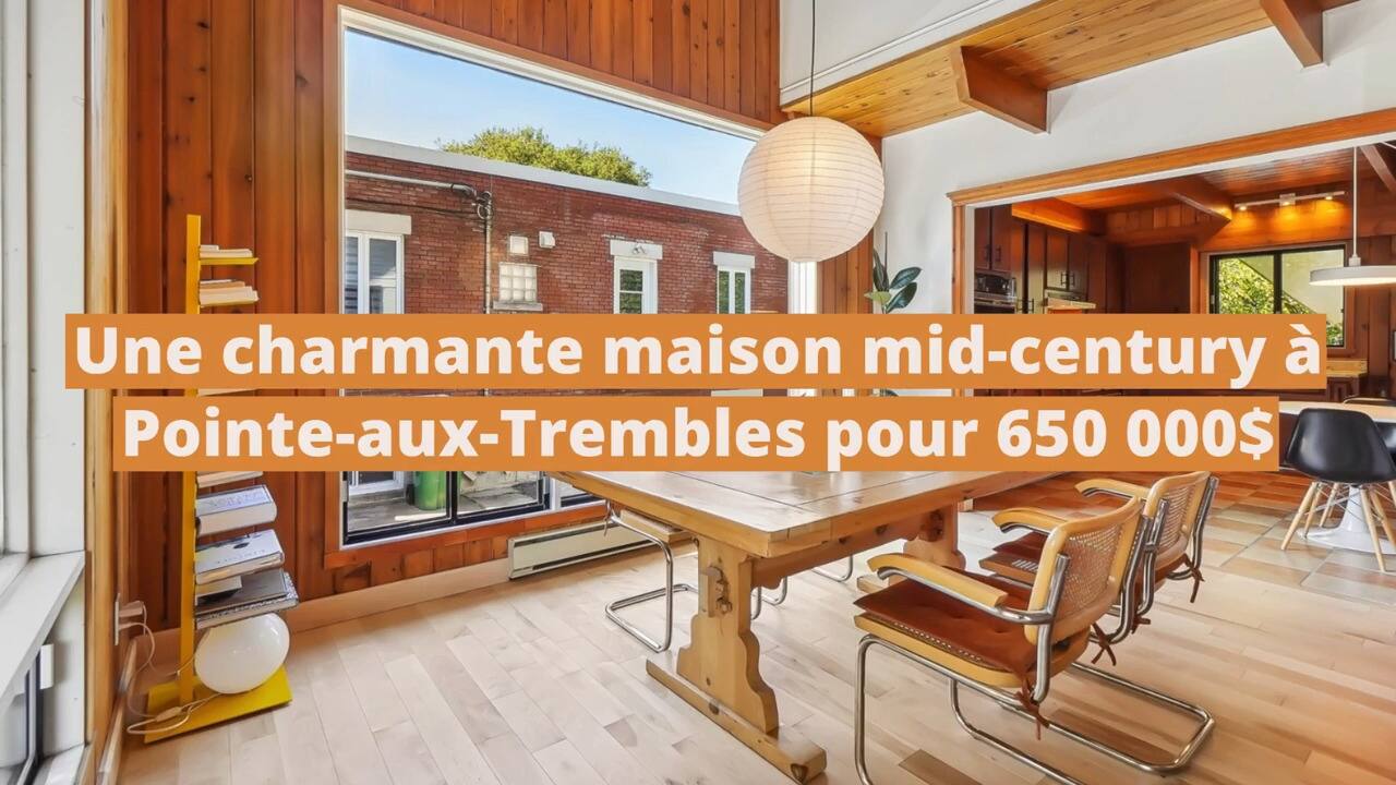 Une charmante maison mid-century à vendre à Pointe-aux-Trembles pour 650 000$