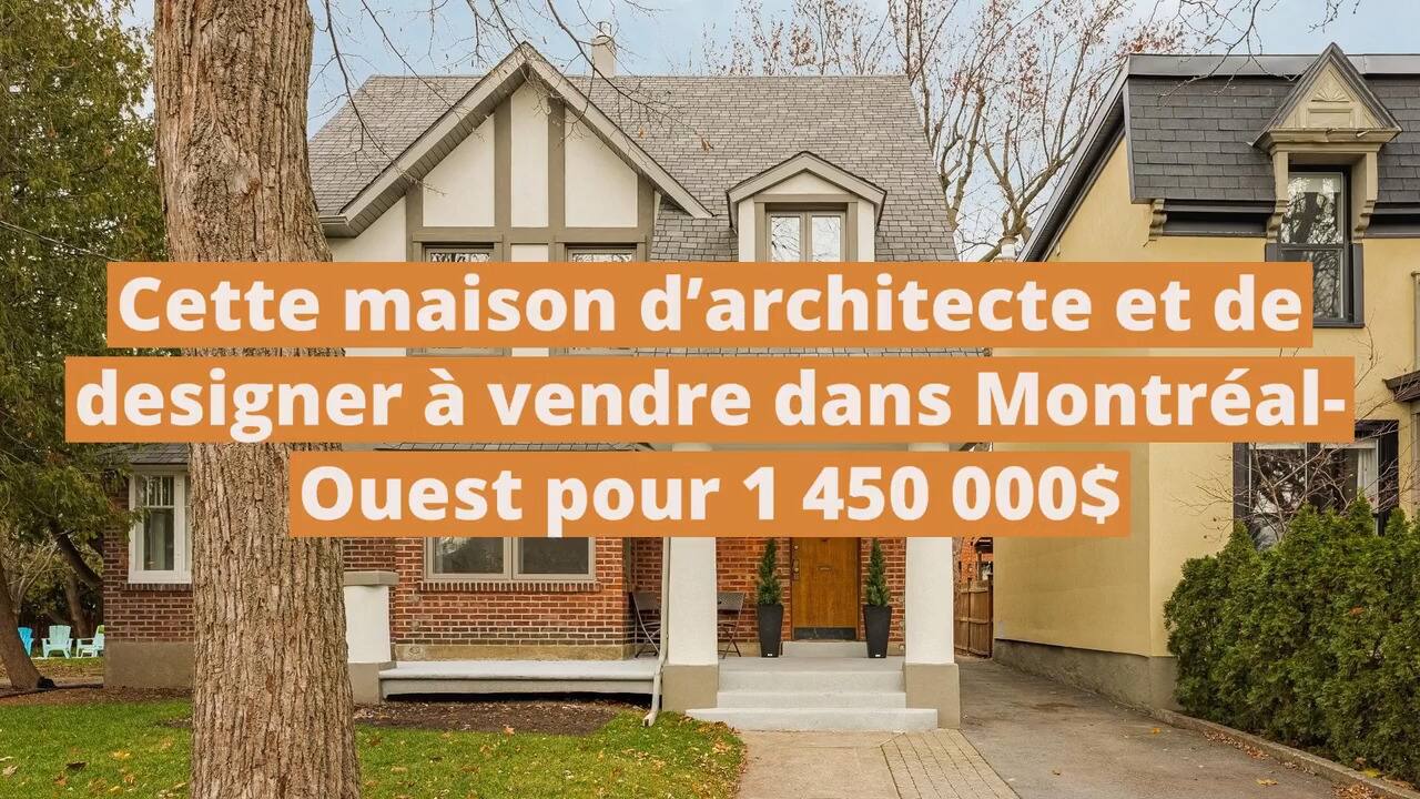 Cette maison d'architecte et de designer style « arts & crafts » à vendre dans Montréal-Ouest pour 1 450 000$