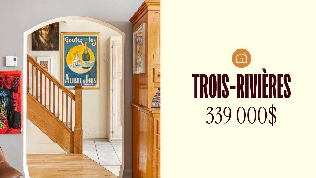 Une maison centenaire colorée au charme d'époque à vendre pour 339 000$ à Trois-Rivières