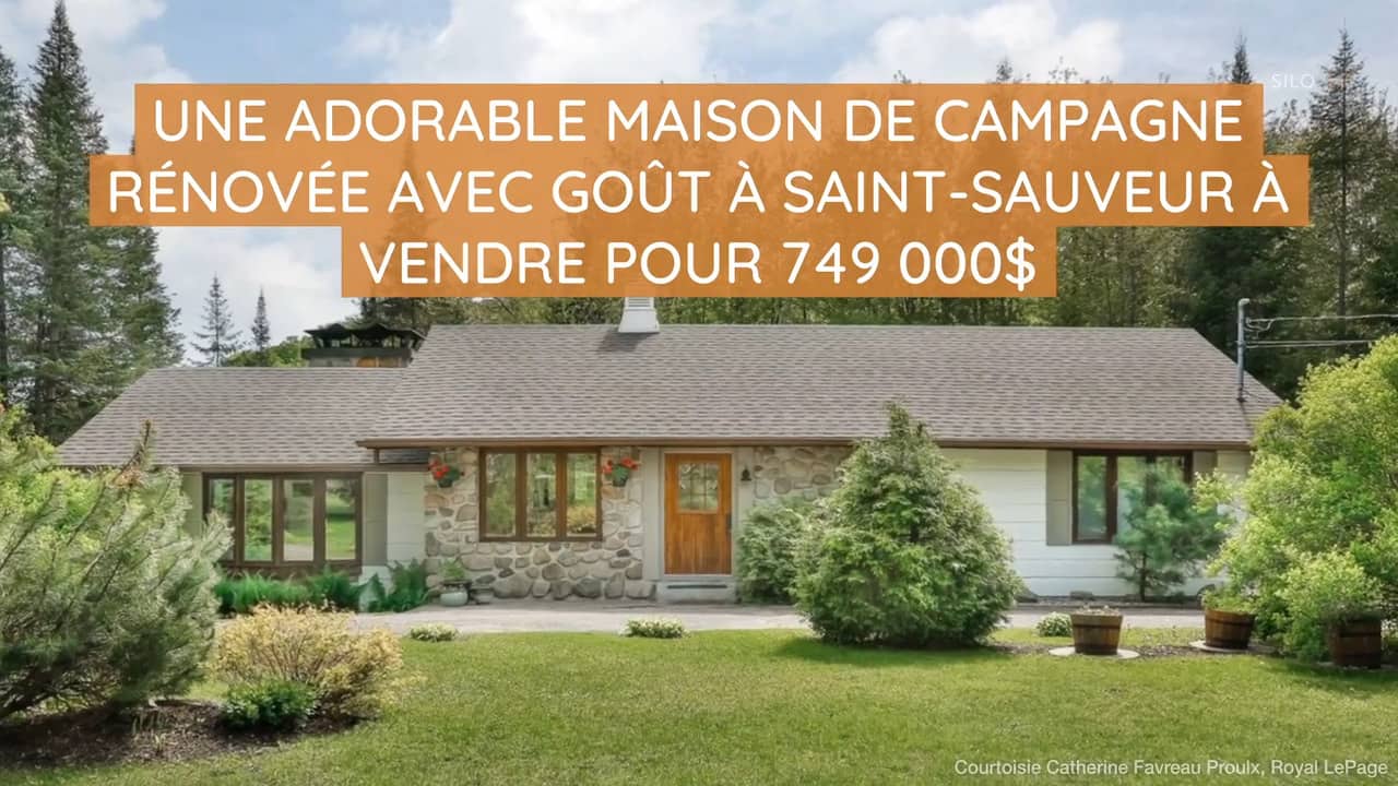 Une adorable maison de campagne rénovée avec goût à Saint-Sauveur à vendre pour 749 000$