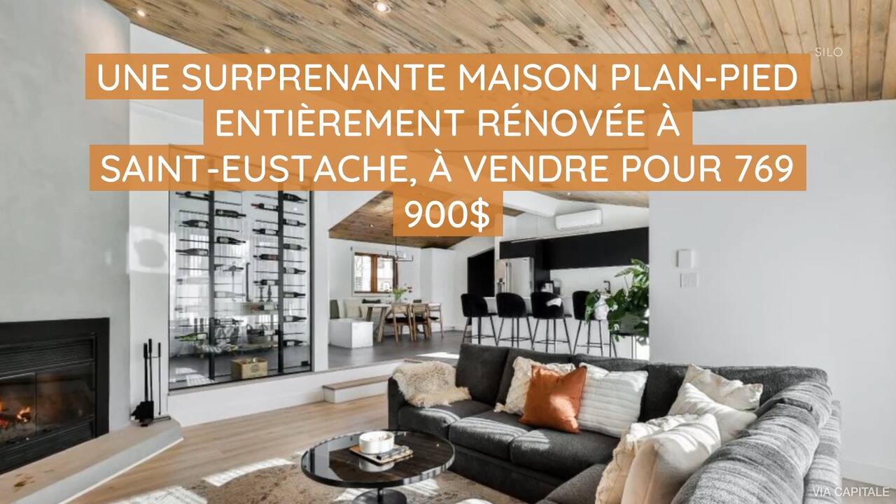 Une surprenante maison plan-pied entièrement rénovée à Saint-Eustache à vendre pour 769 900$