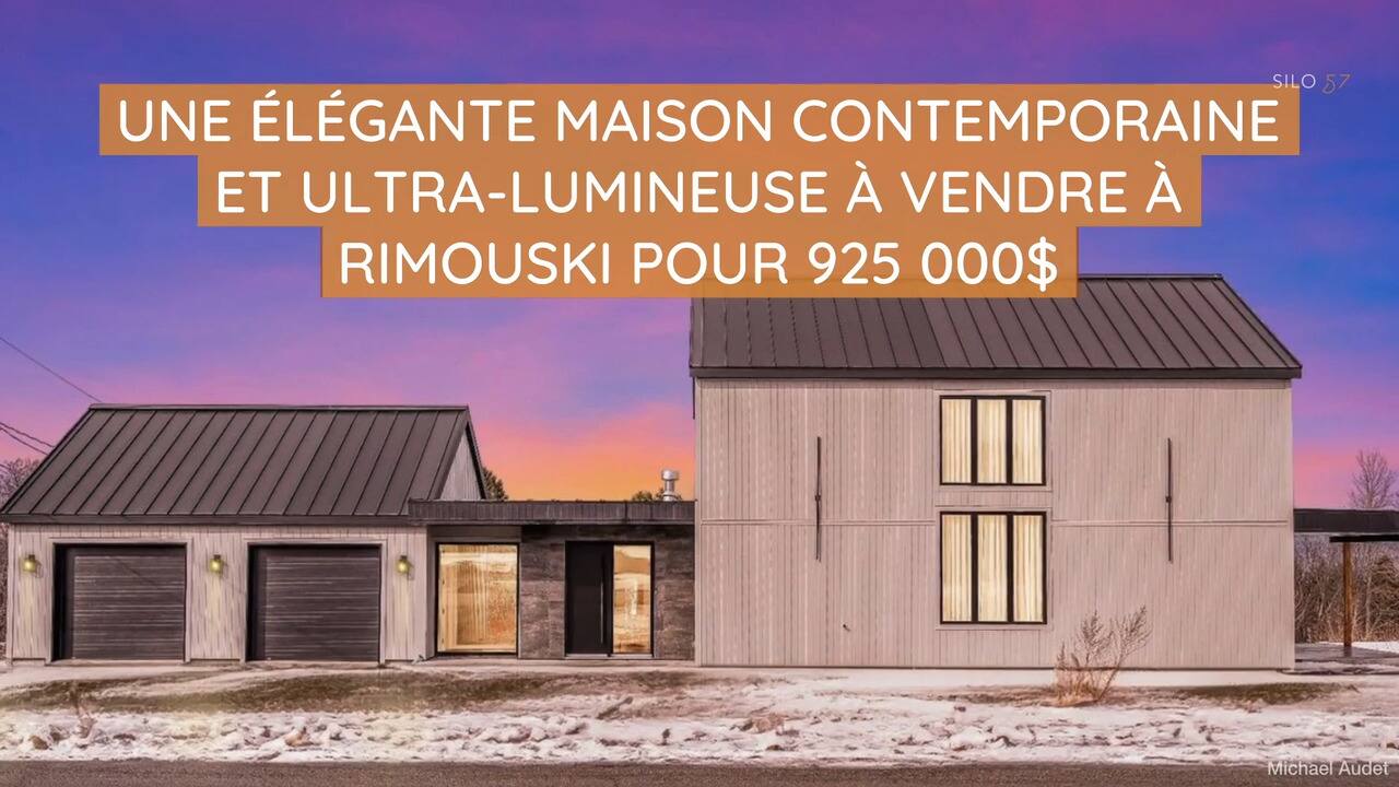 Une élégante maison contemporaine et ultra-lumineuse à vendre à Rimouski pour 925 000$