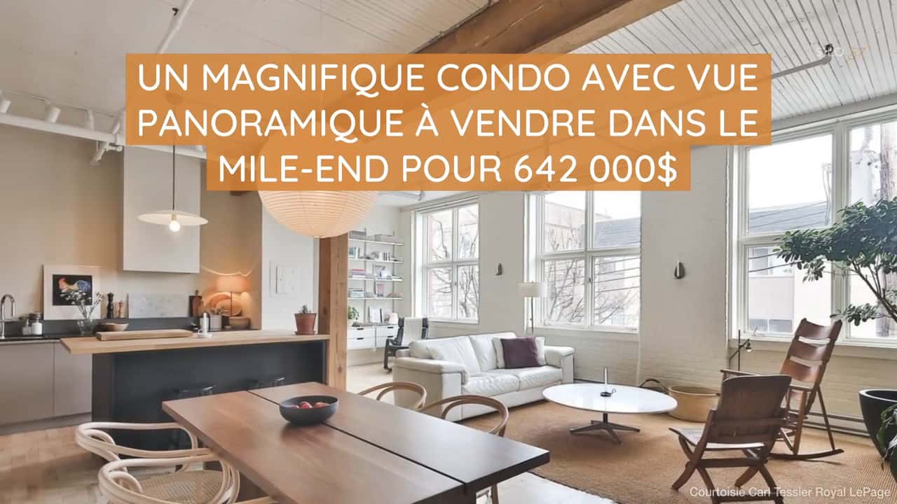 Un magnifique condo avec vue panoramique à vendre dans le Mile-End pour 642 000$