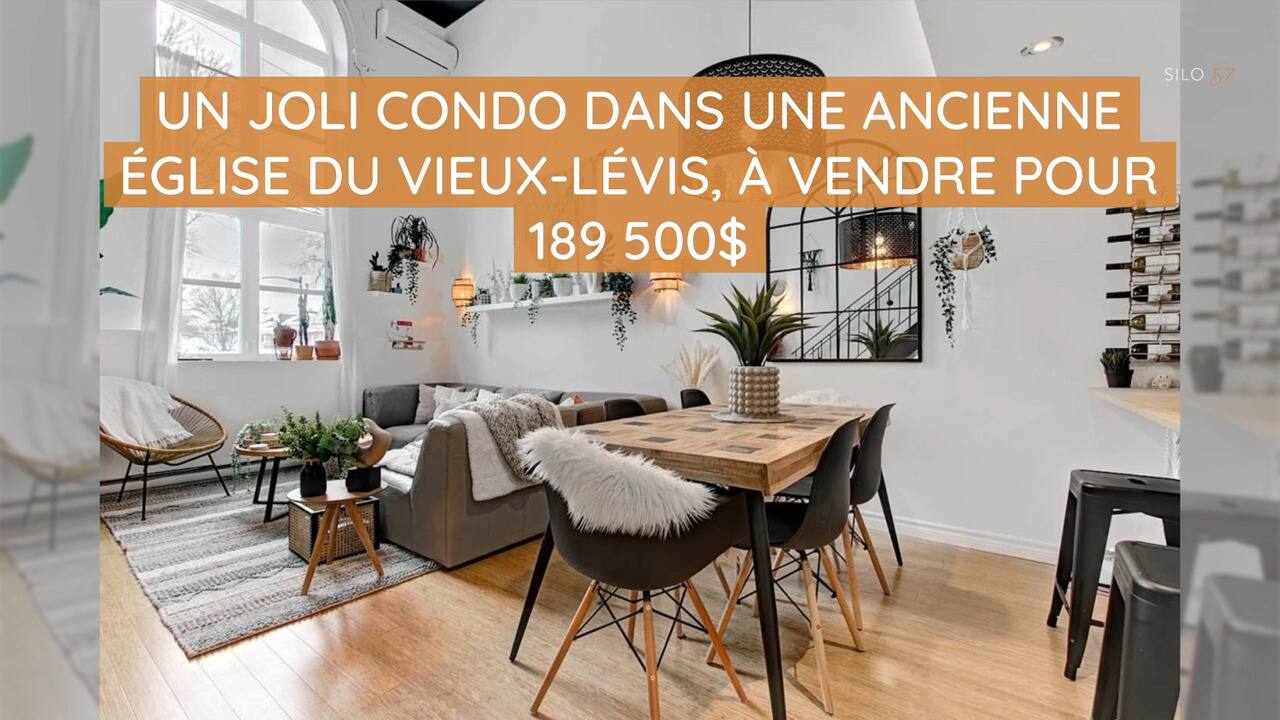 Un joli condo dans une ancienne église du Vieux-Lévis, à vendre pour 189 500$
