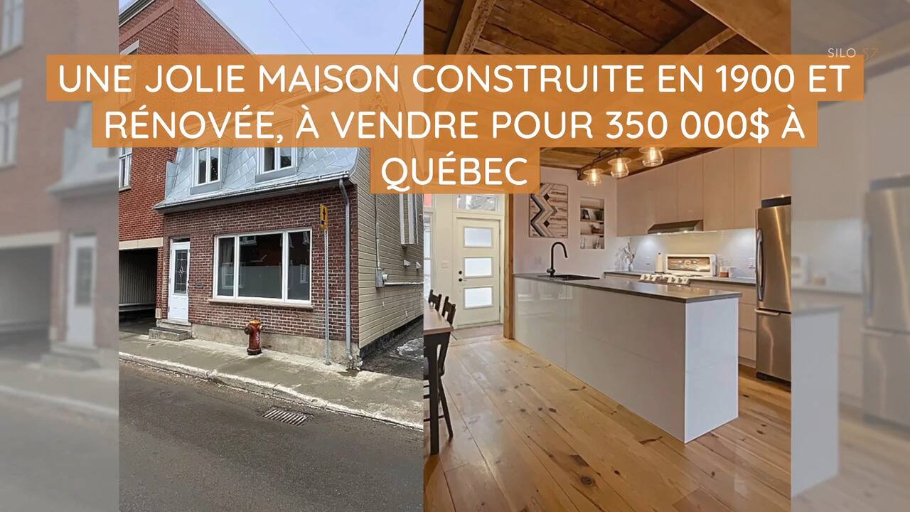 Une jolie maison construite en 1900 et rénovée, à vendre pour 350 000$ à Québec