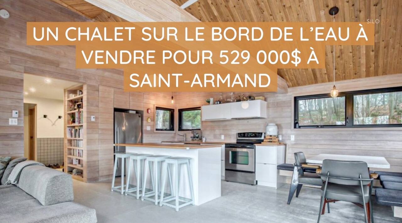 Un chalet sur le bord de l'eau à vendre pour 529 000$ à Saint-Armand