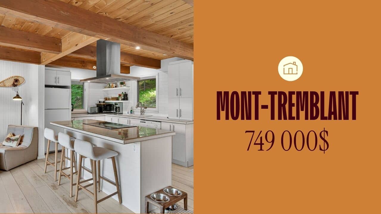 Vue sur les pistes de ski: cette maison cozy à souhait est à vendre à Mont-Tremblant