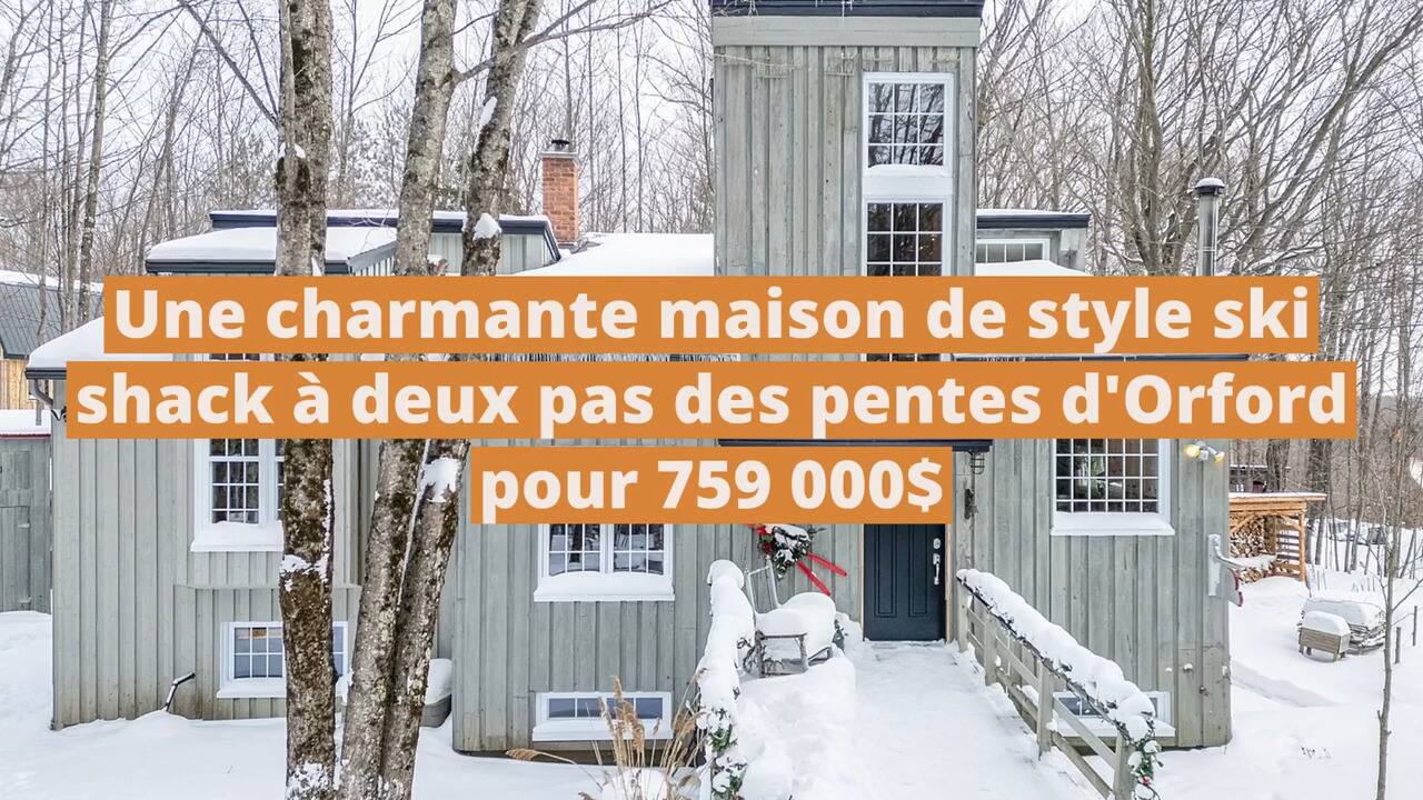 Une charmante maison de style ski shack à deux pas des pentes d'Orford à vendre pour 759 000$