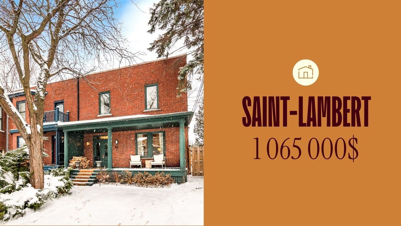 Cette maison centenaire au charme unique est à vendre à Saint-Lambert