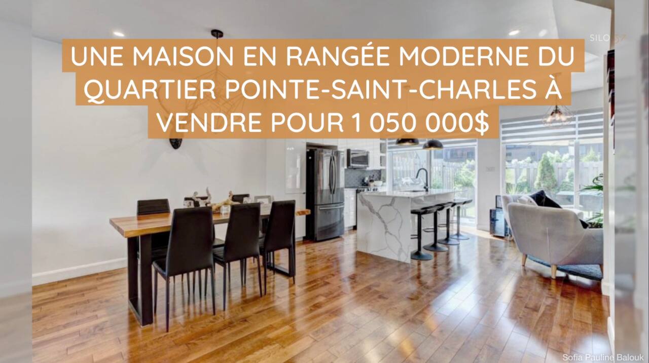 Une maison en rangée moderne du quartier Pointe-Saint-Charles à vendre pour 1 050 000$ 