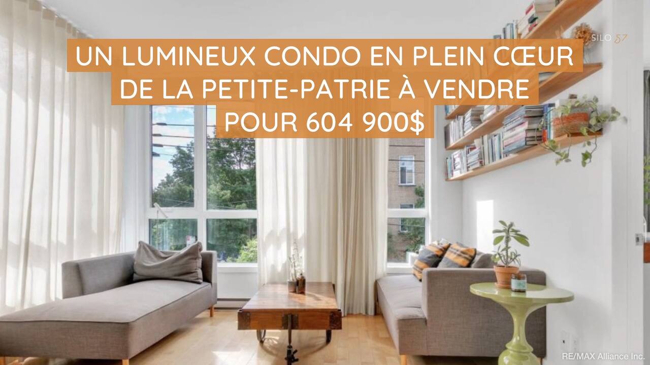 Un lumineux condo en plein cœur de La Petite-Patrie à vendre pour 604 900$