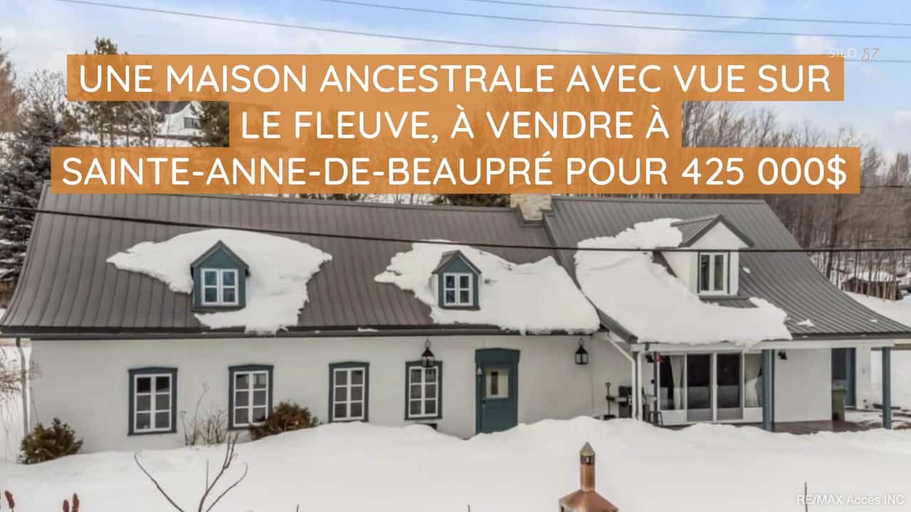 Une maison ancestrale avec vue sur le fleuve, à vendre à Sainte-Anne-de-Beaupré  pour 425 000$