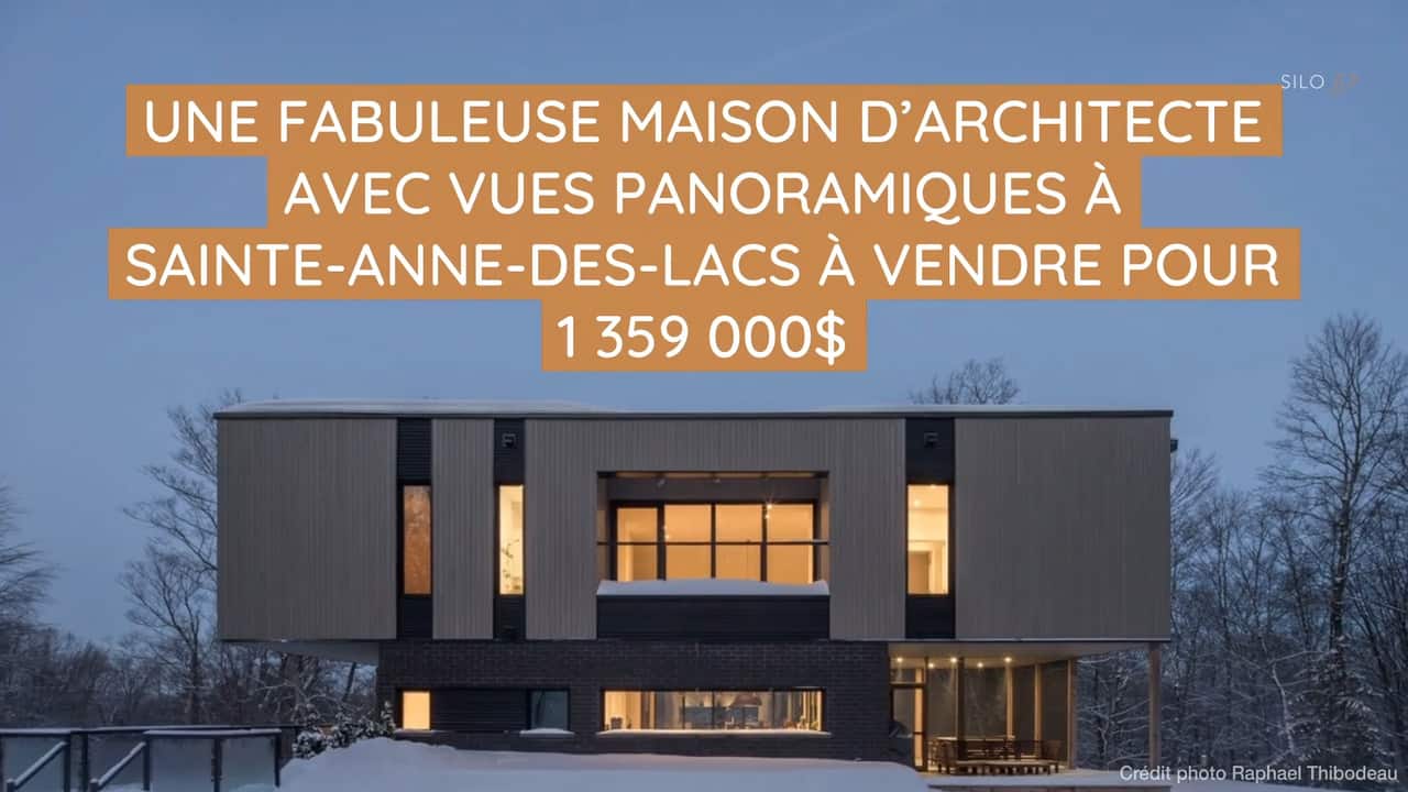 Une fabuleuse maison d'architecte avec vues panoramiques à Sainte-Anne-Des-Lacs à vendre pour 1 359 000$