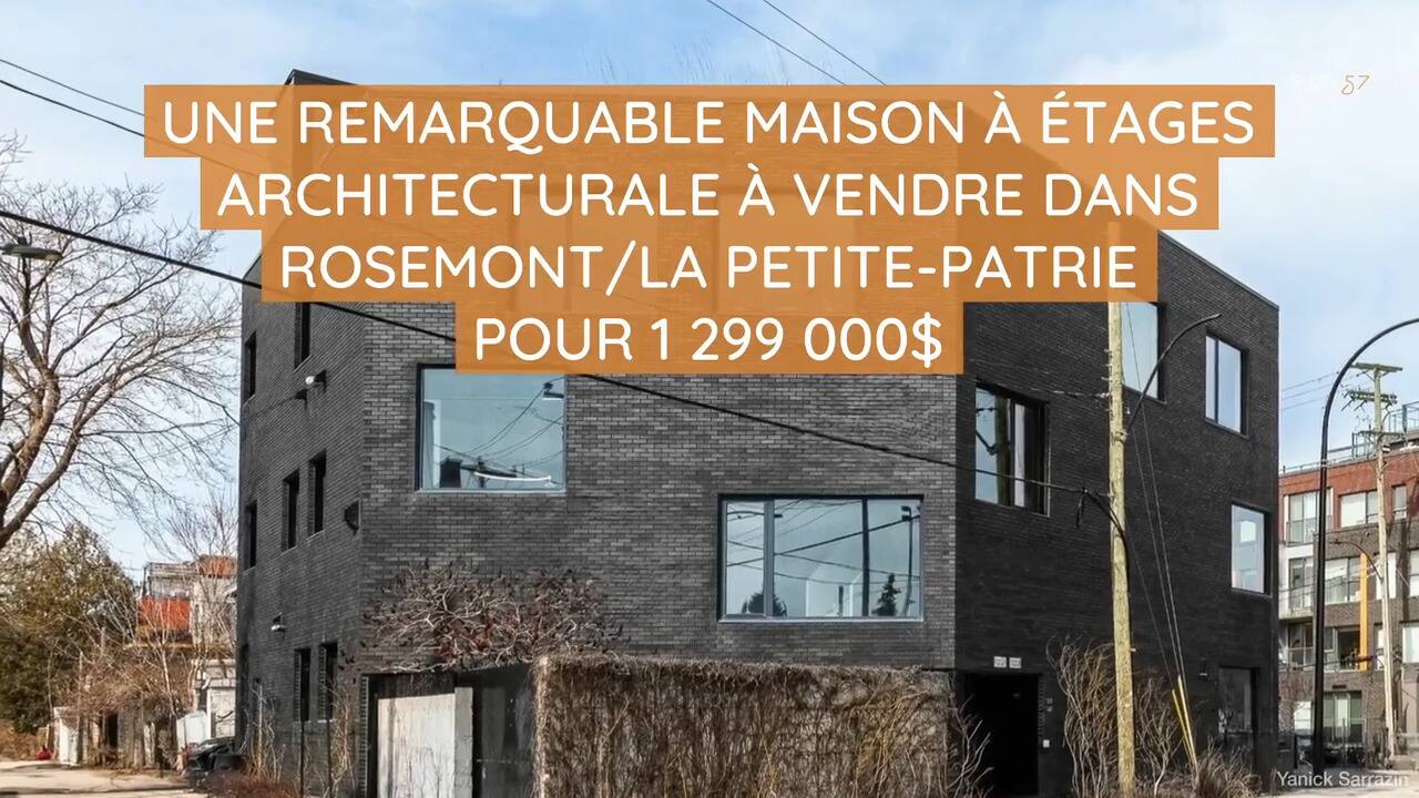 Une remarquable maison à étages architecturale à vendre dans Rosemont/La Petite-Patrie pour 1 299 000$