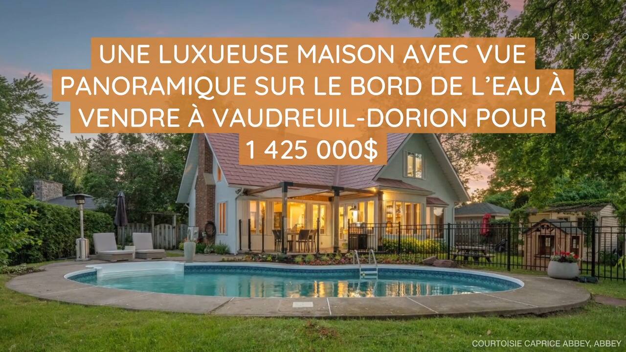 Une luxueuse maison avec vue panoramique sur le bord de l'eau à vendre à Vaudreuil-Dorion pour 1 425 000$
