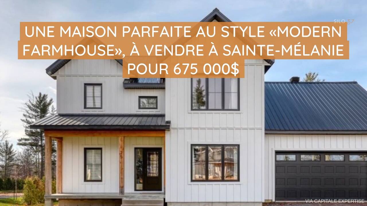 Une maison parfaite au style « modern farmhouse », à vendre à Sainte-Mélanie pour 675 000$