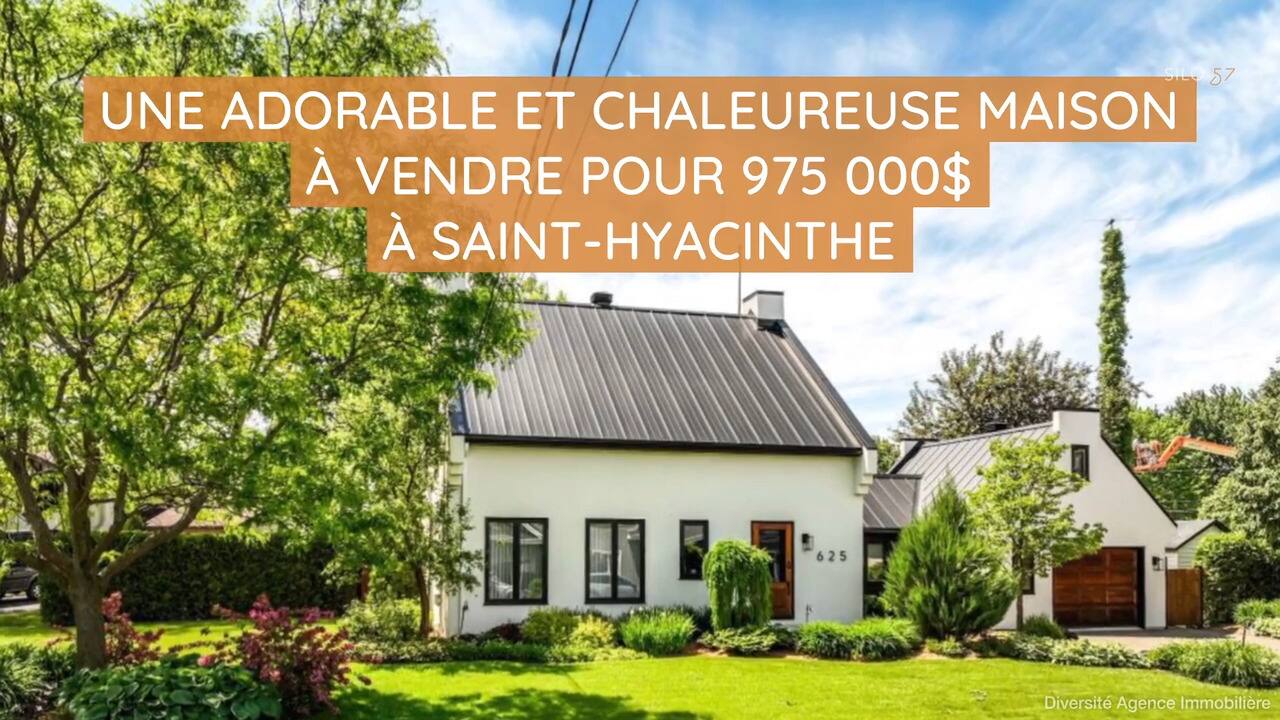 Une adorable et chaleureuse maison à vendre pour 975 000$ à Saint-Hyacinthe