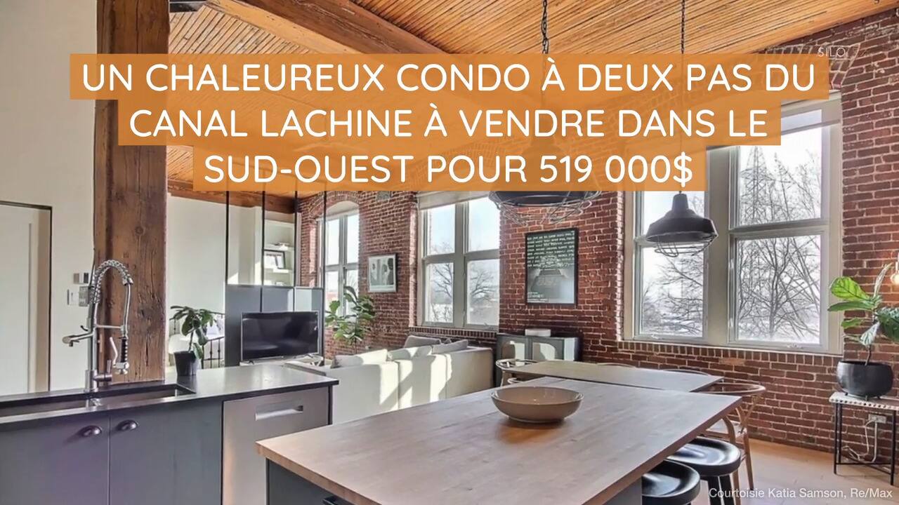 Un chaleureux condo   deux pas du canal Lachine   vendre dans le Sud Ouest pour 519 000 