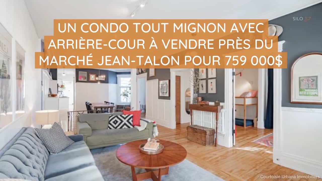 Un condo tout mignon avec arrière-cour à vendre près du marché Jean-Talon pour 759 000$