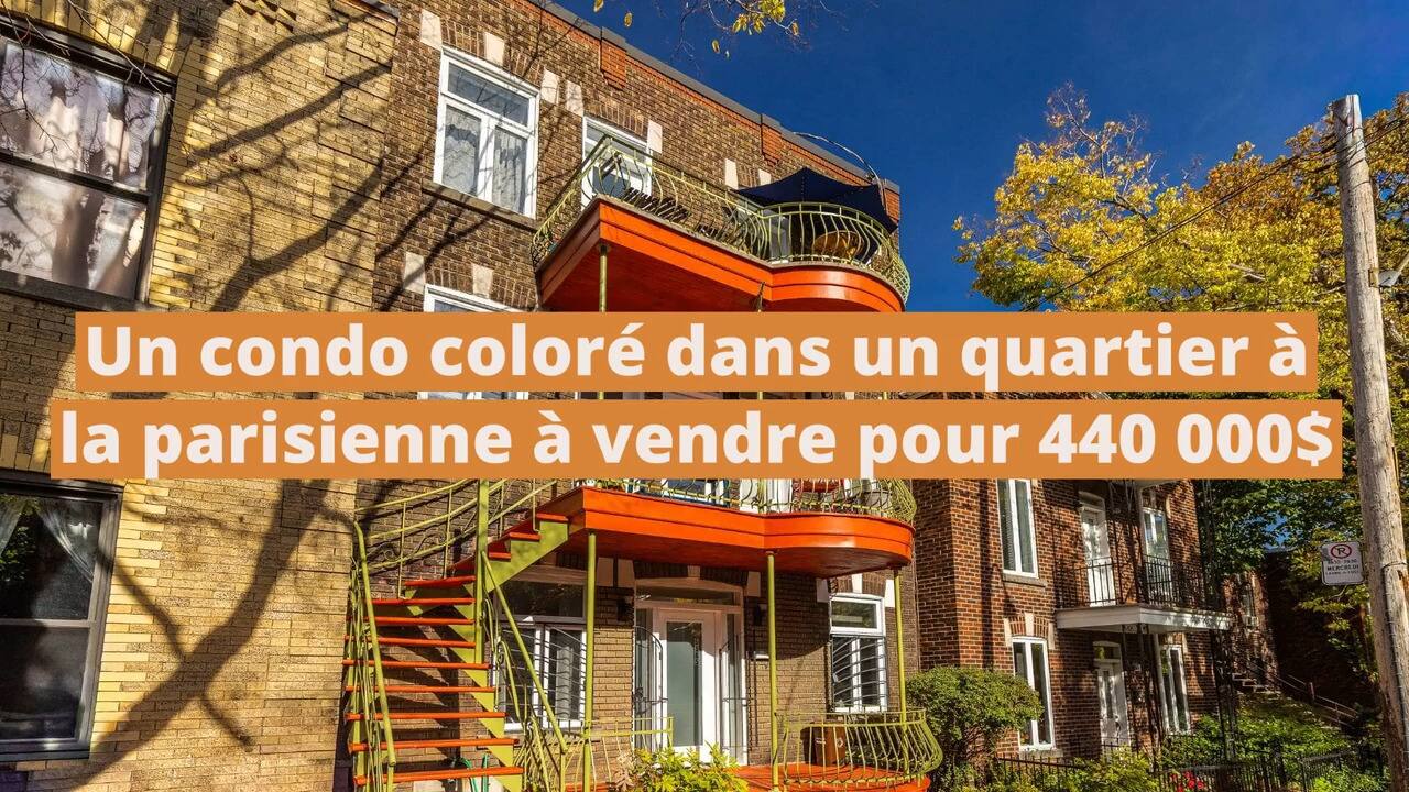 Un condo coloré dans un quartier à la parisienne à vendre pour 440 000$