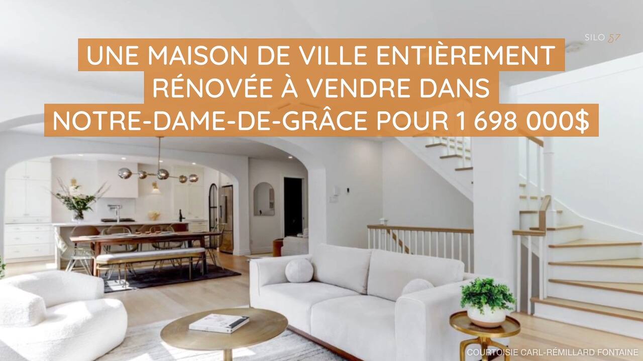 Une maison de ville entièrement rénovée à vendre dans Notre-Dame-de-Grâce pour 1 698 000$