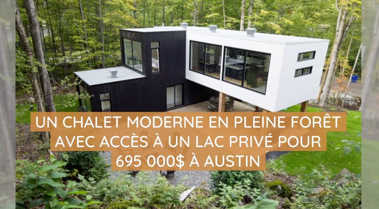 Un chalet moderne en pleine forêt avec accès à un lac privé pour 695 000$ à Austin