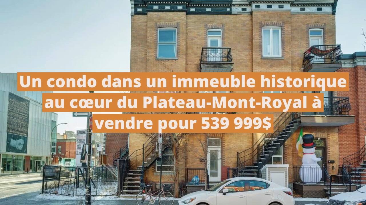Un condo dans un immeuble historique au cœur du Plateau-Mont-Royal à vendre pour 539 999$