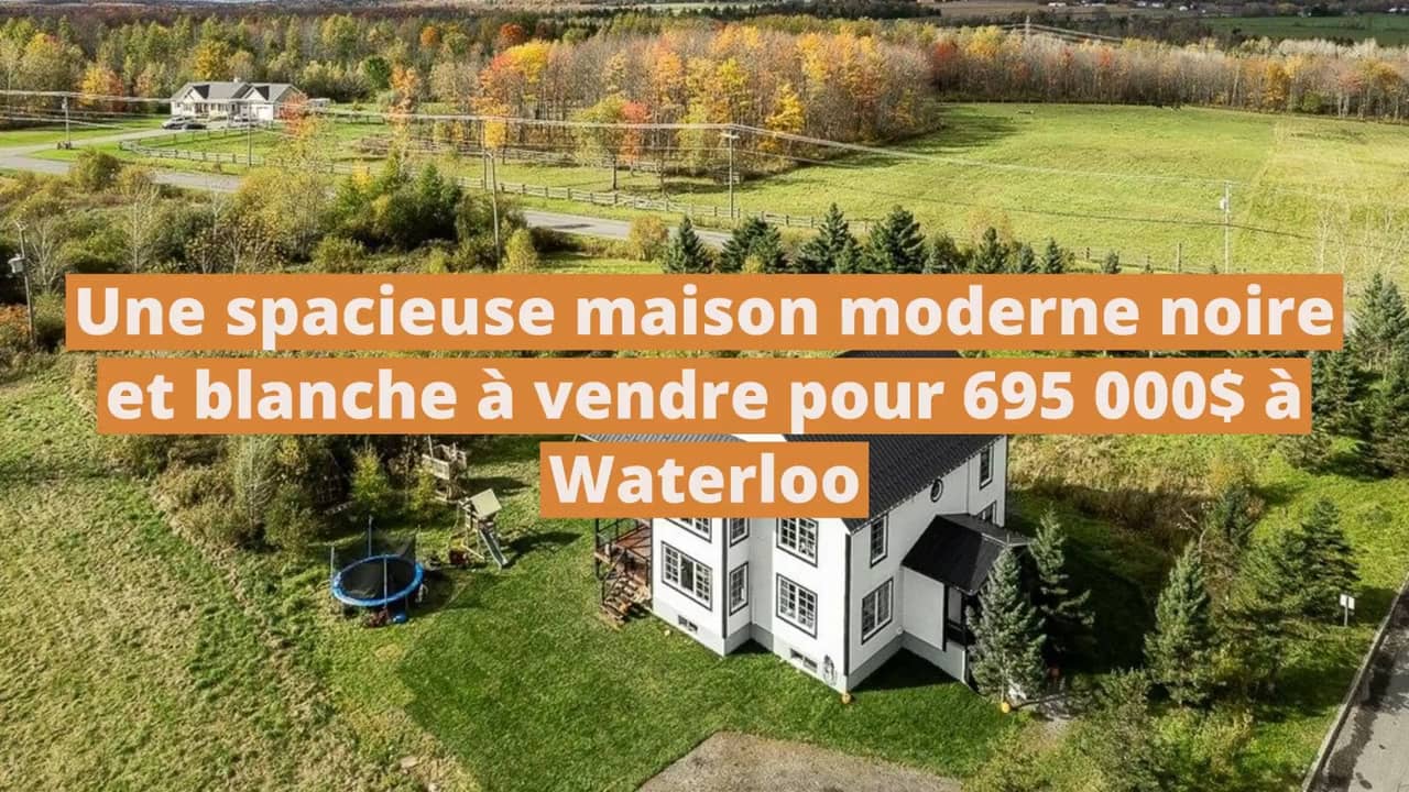 Une spacieuse maison moderne noire et blanche à vendre pour 695 000$ à Waterloo