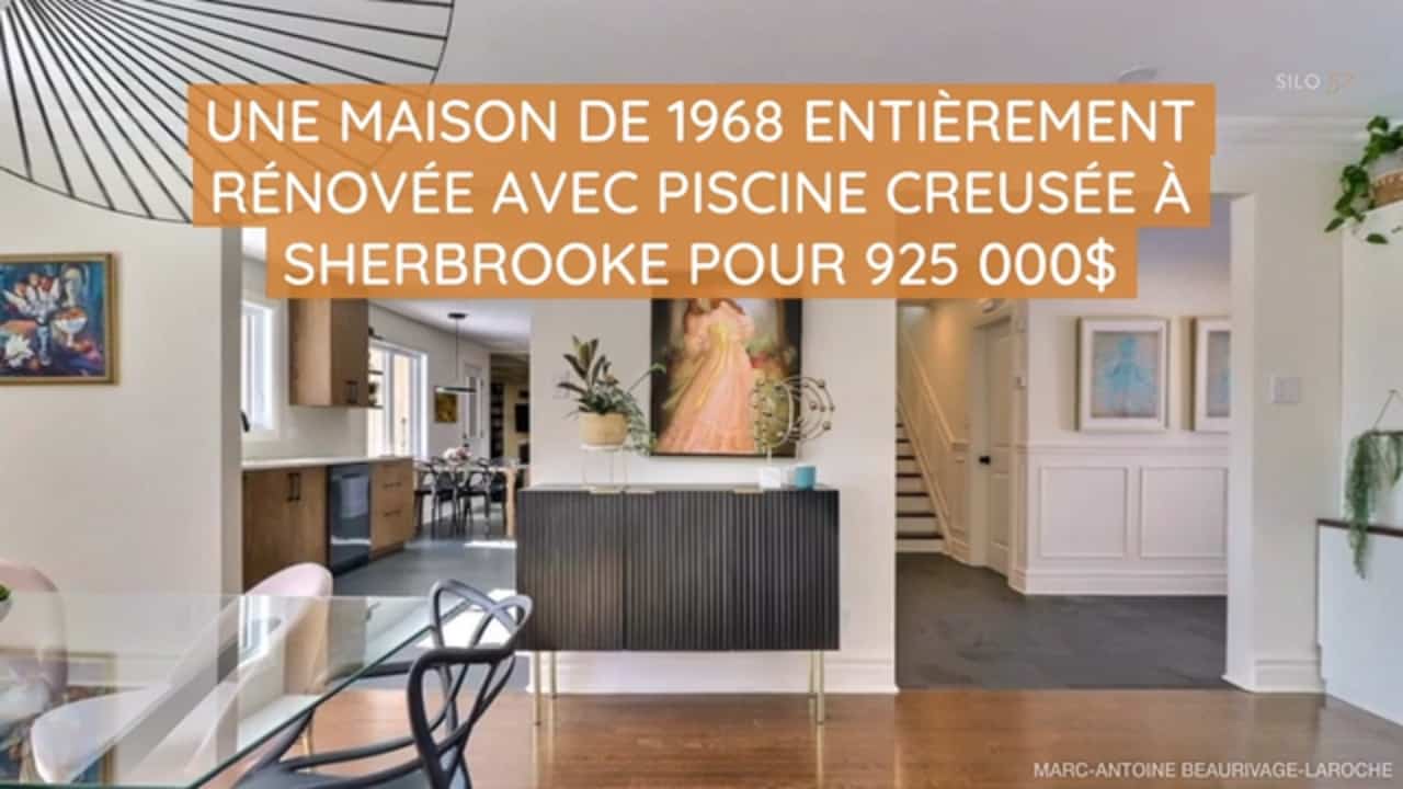 Une maison de 1968 entièrement rénovée avec piscine creusée à Sherbrooke pour 925 000$