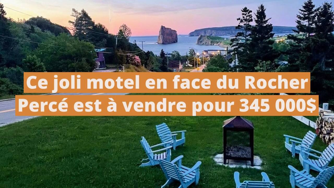 Ce joli motel en face du Rocher Percé est à vendre pour 345 000$