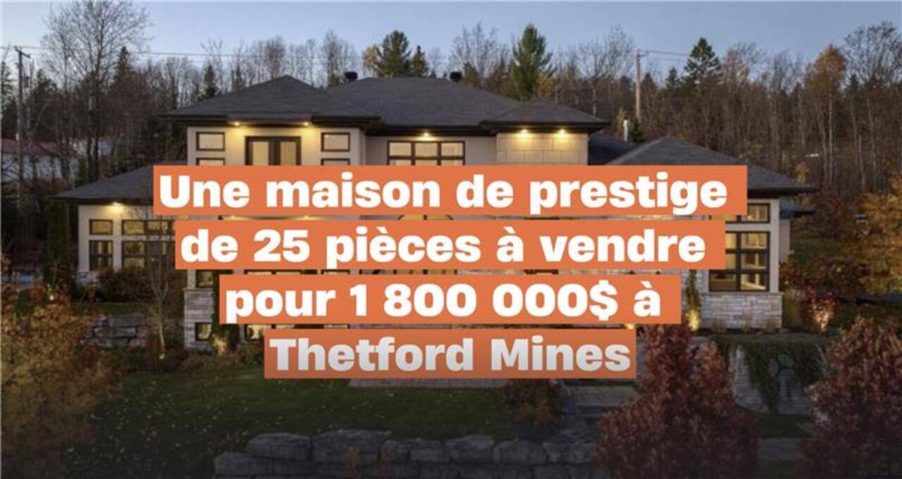 [VIDÉO] Une maison de prestige de 25 pièces à vendre pour 1 800 000$ à Thetford Mines